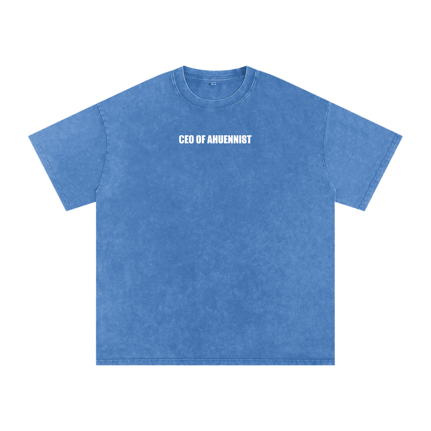 "CEO OF AHUENNIST" Snow Washed Oversized Cotton T-Shirt