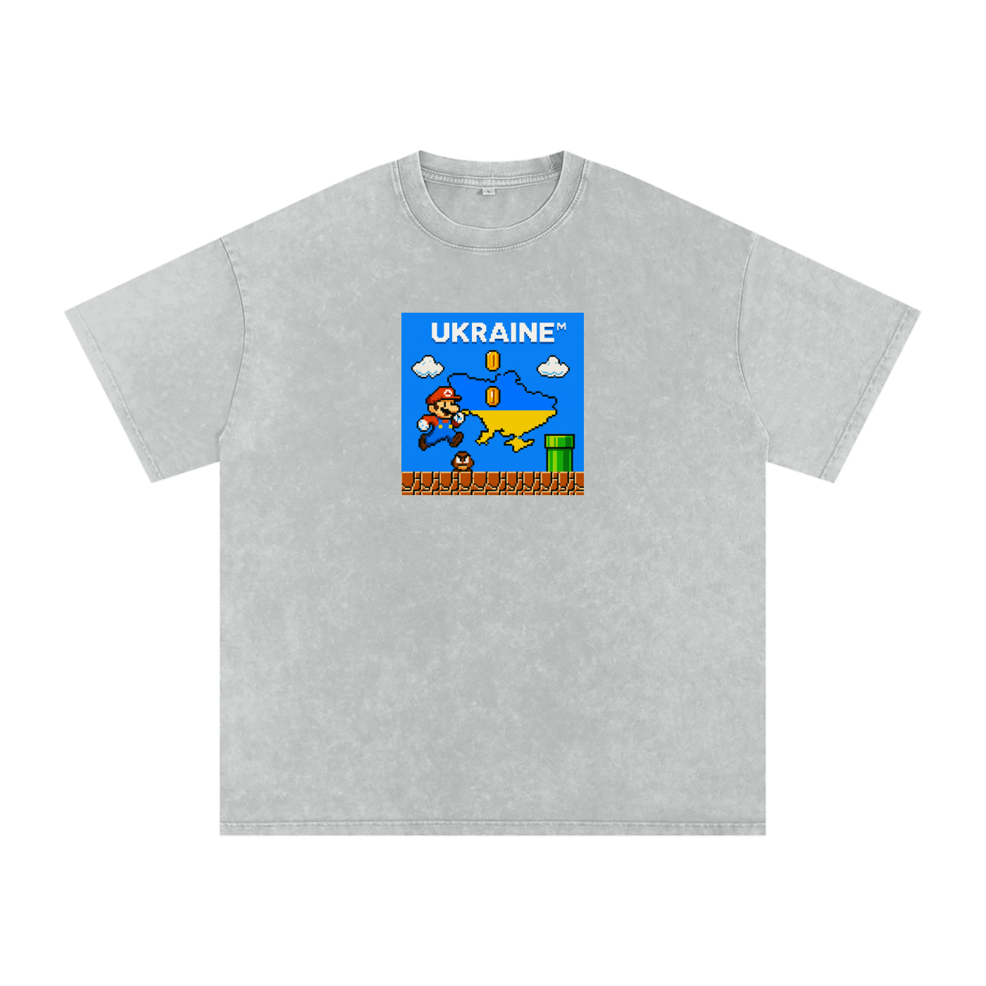 "Super Mario" Snow Washed Oversized Cotton T-Shirt