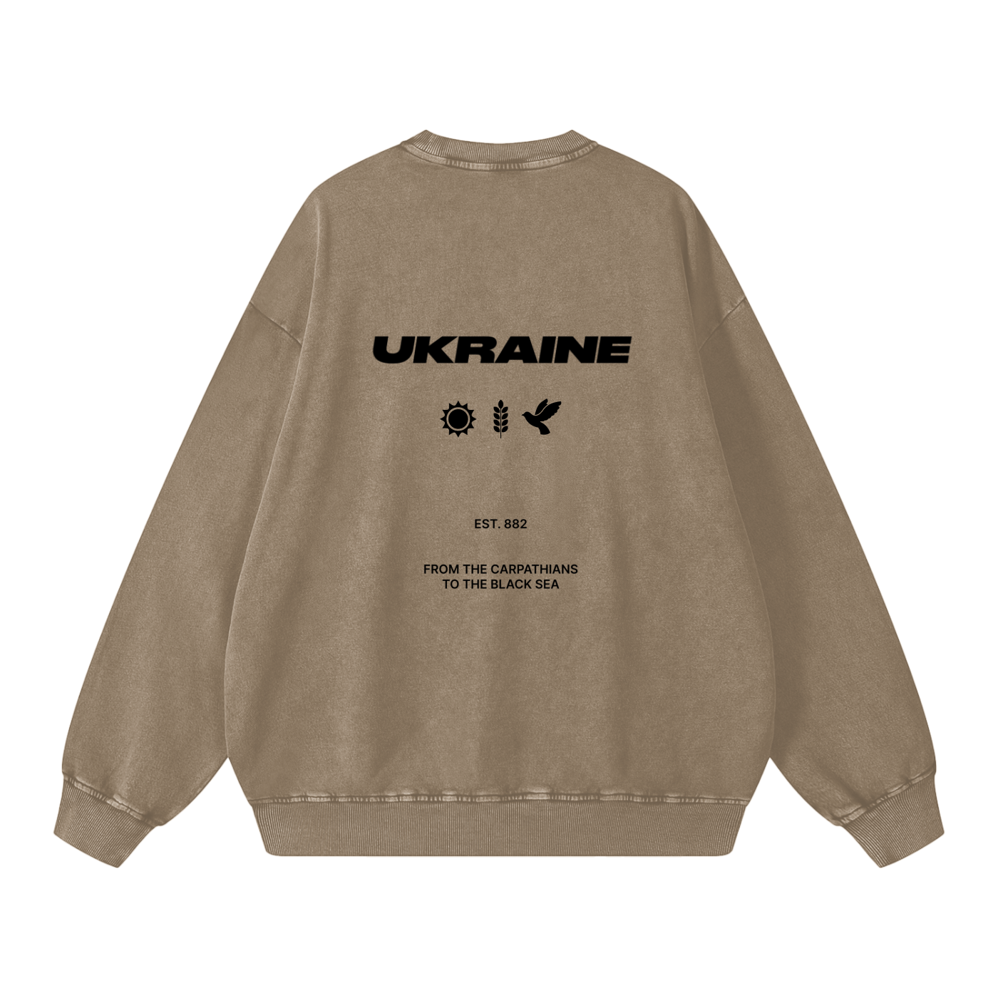 “UKRAINE 882” Snow Washed Oversized Sweatshirt