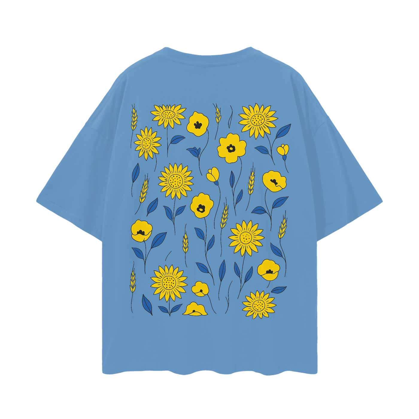 "Sunflower" (back) Oversize UNISEX t-shirt 190GSM