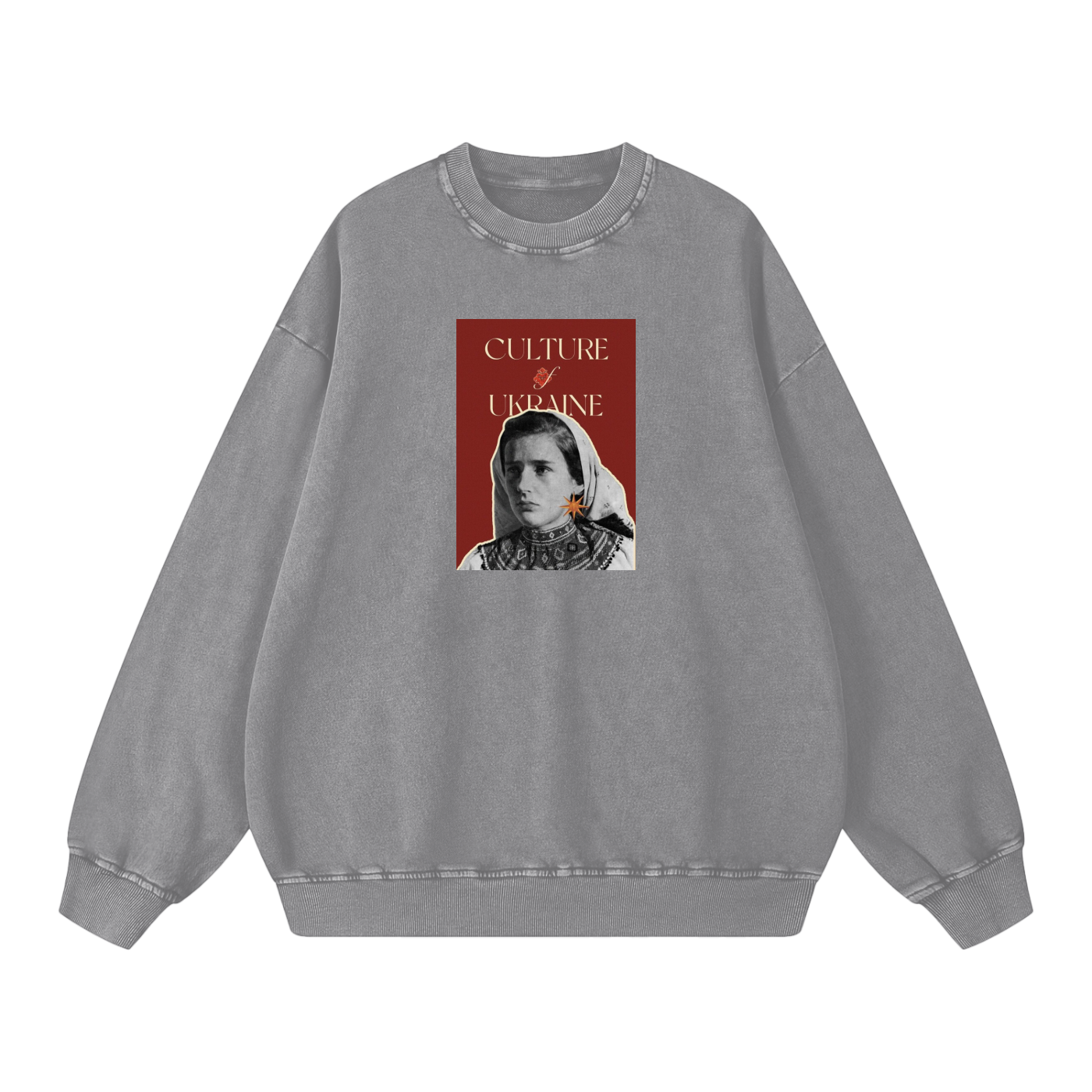 "Culture of Ukraine" Snow Washed Oversized Sweatshirt