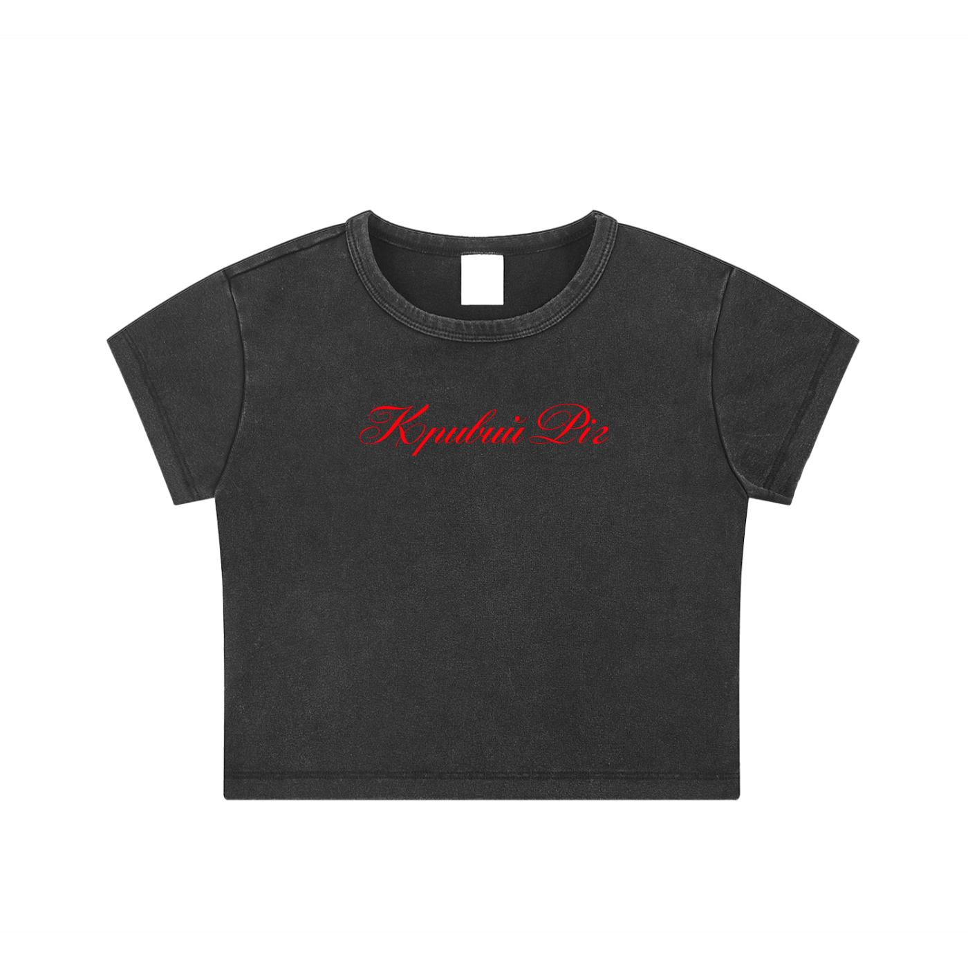 "Кривий Ріг" Snow Washed Crop Top
