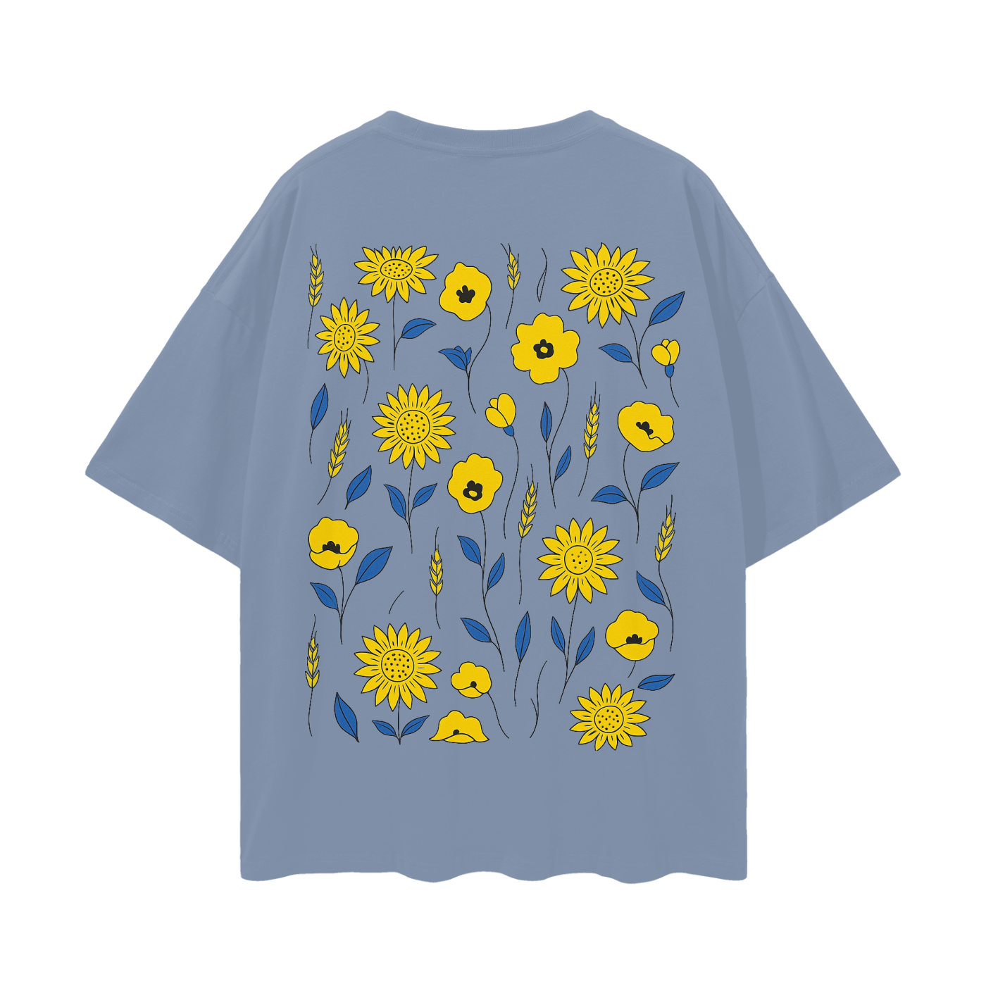 "Sunflower" (back) Oversize UNISEX t-shirt 190GSM