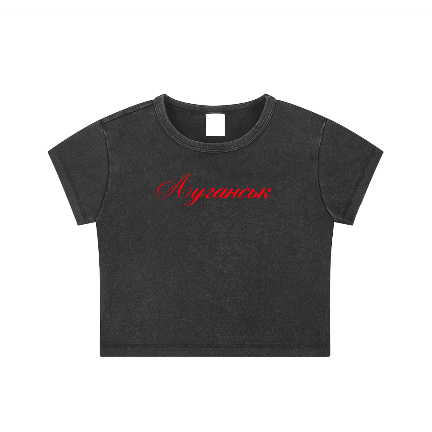"Луганськ" Snow Washed Crop Top