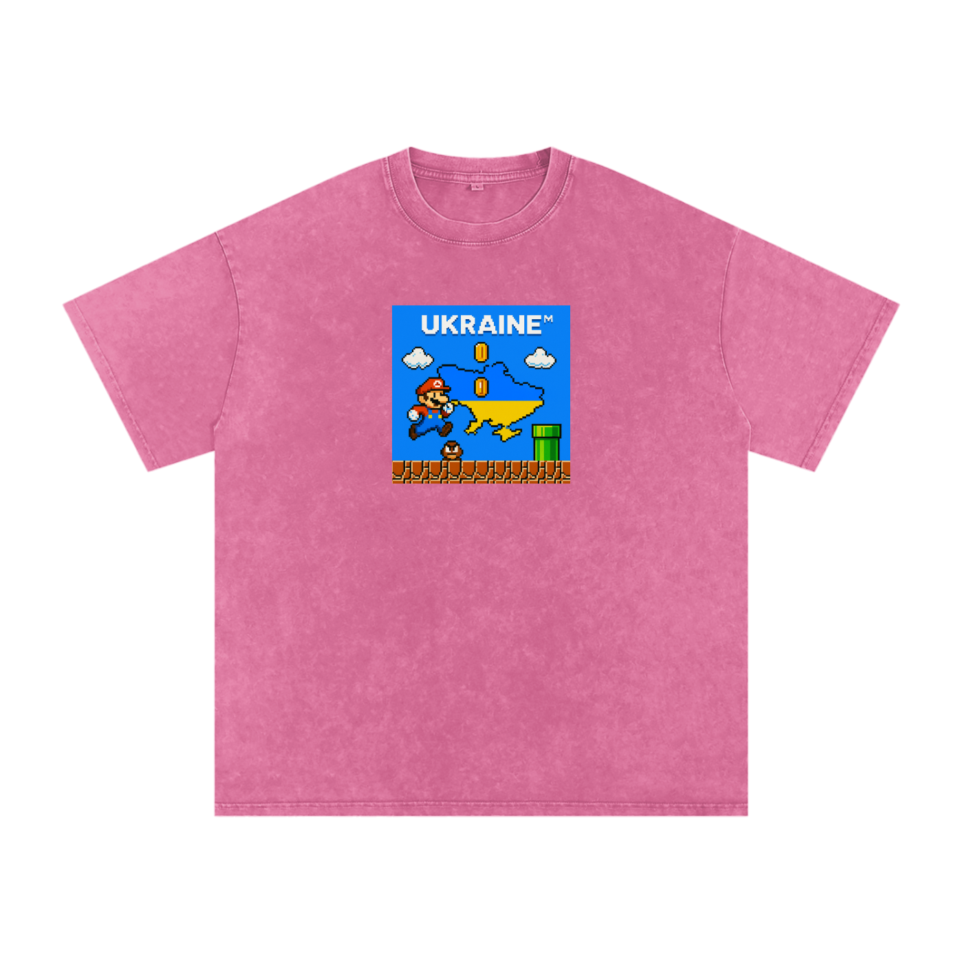 "Super Mario" Snow Washed Oversized Cotton T-Shirt