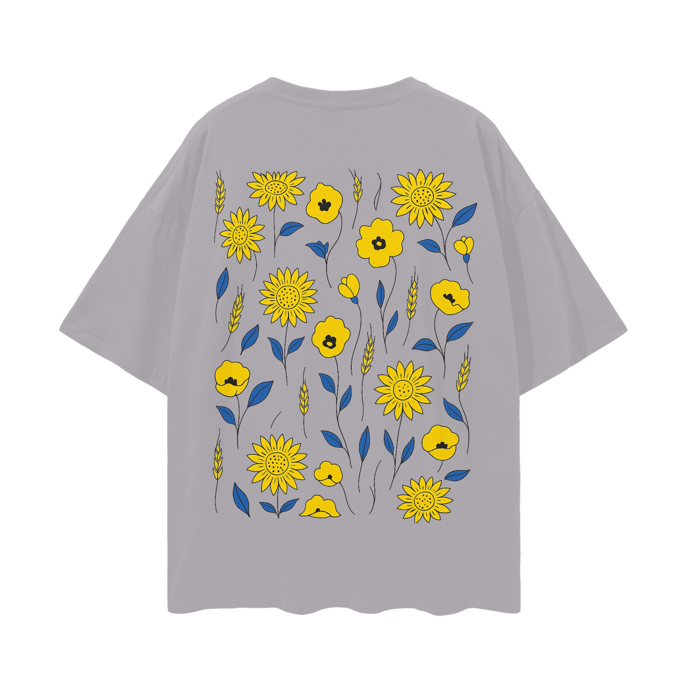 "Sunflower" (back) Oversize UNISEX t-shirt 190GSM