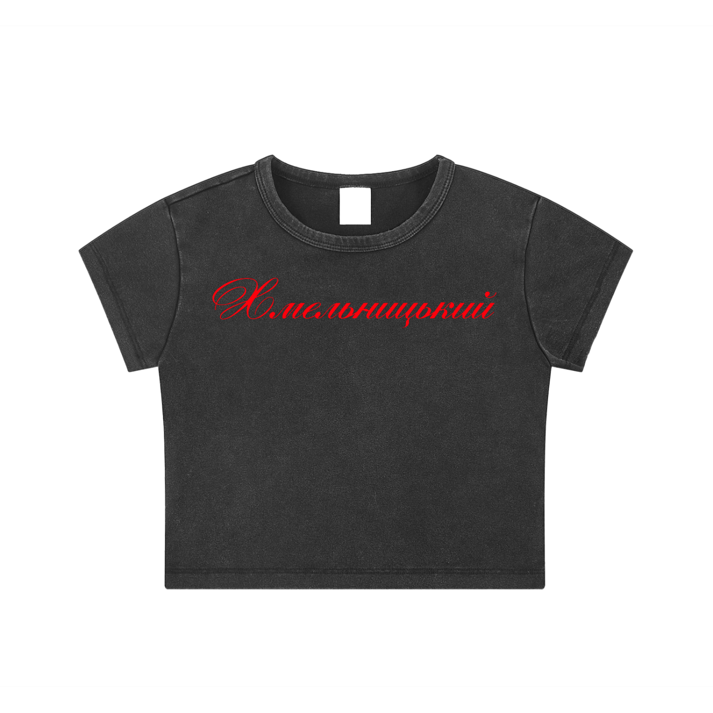 "Хмельницький" Snow Washed Crop Top