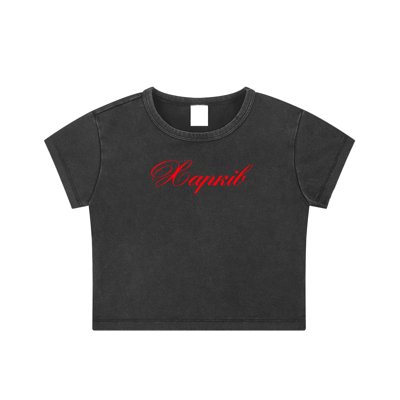 "Харків" Snow Washed Crop Top