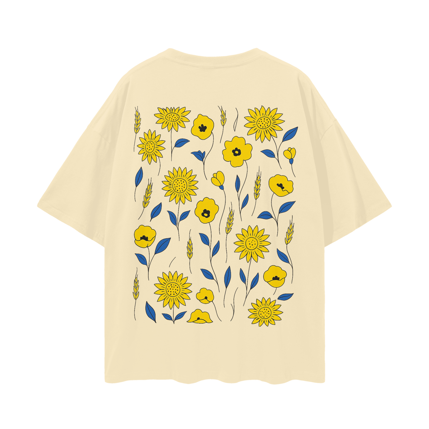 "Sunflower" (back) Oversize UNISEX t-shirt 190GSM