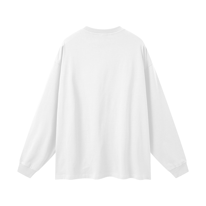 Streetwear Unisex Long Sleeve Tee "Зупинка без змін" (white)