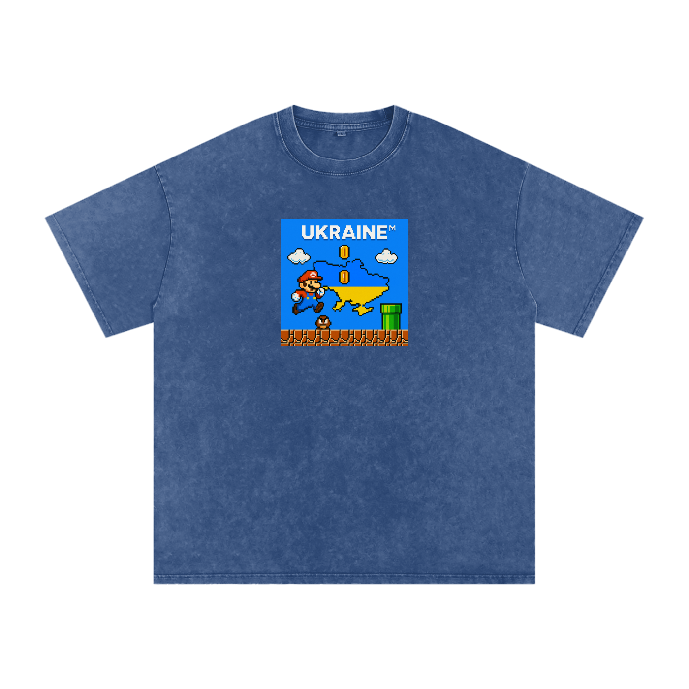 "Super Mario" Snow Washed Oversized Cotton T-Shirt