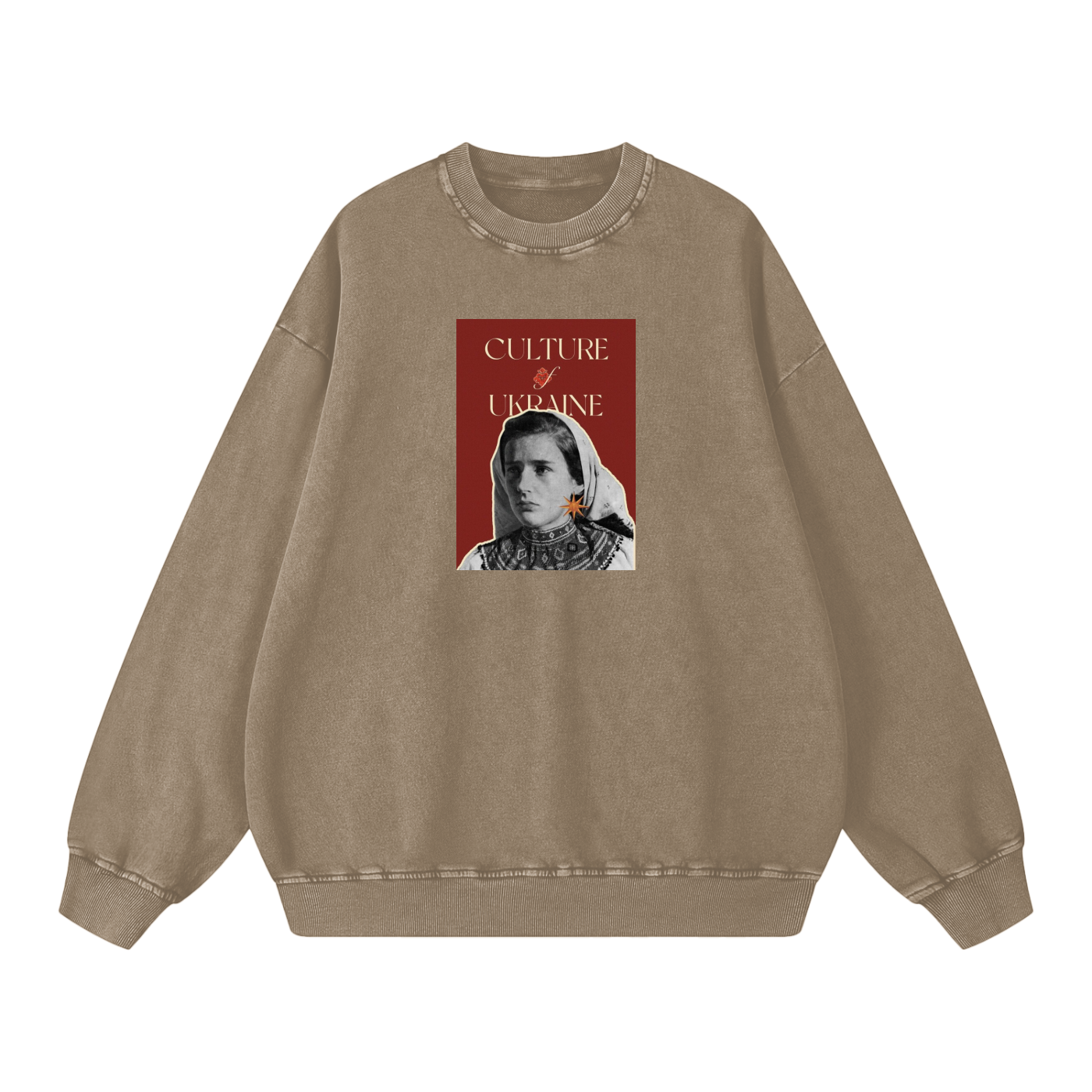 "Culture of Ukraine" Snow Washed Oversized Sweatshirt