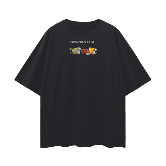 "UKRAINIAN CORE" Oversize Deep Drop Shoulder Tee - 190 GSM