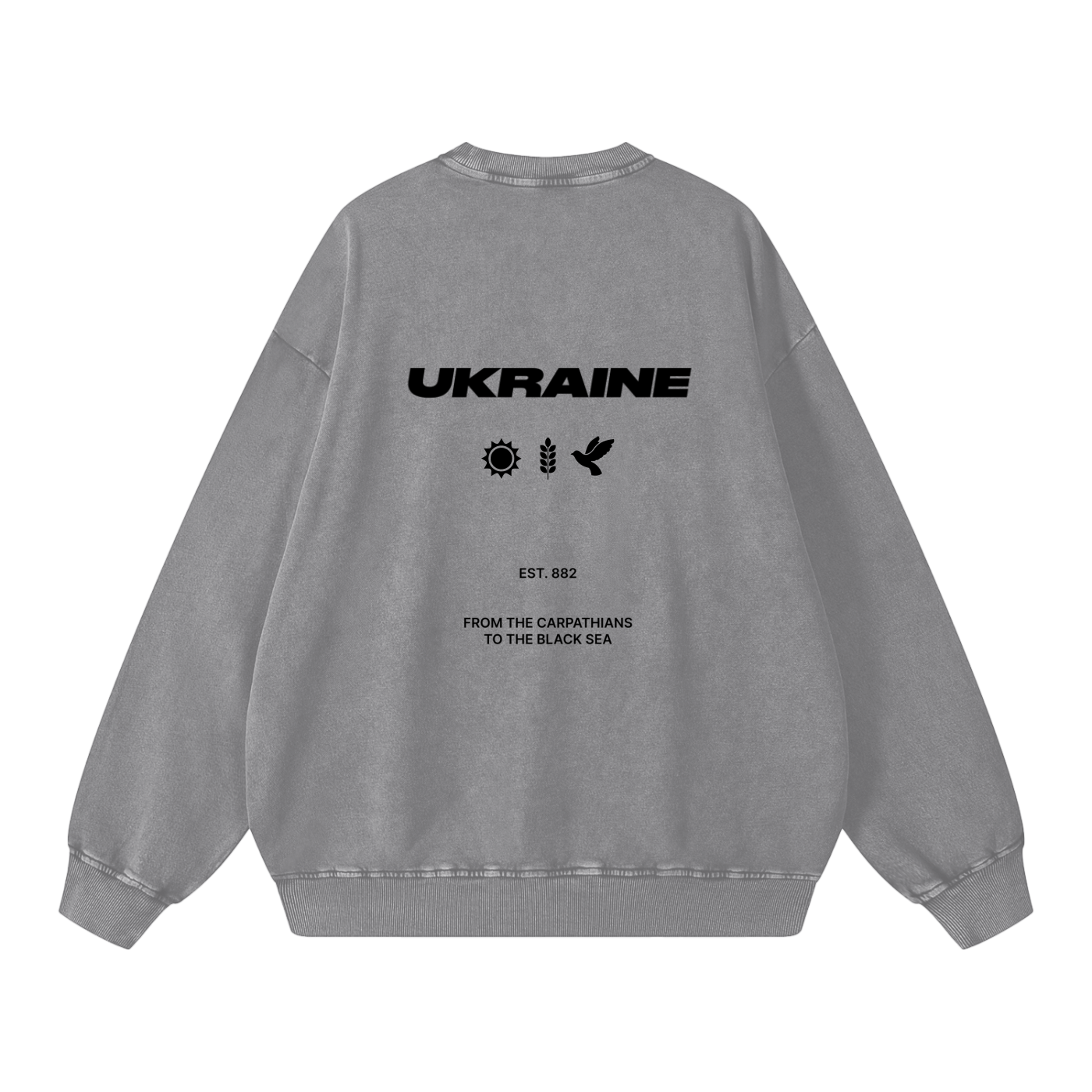 “UKRAINE 882” Snow Washed Oversized Sweatshirt