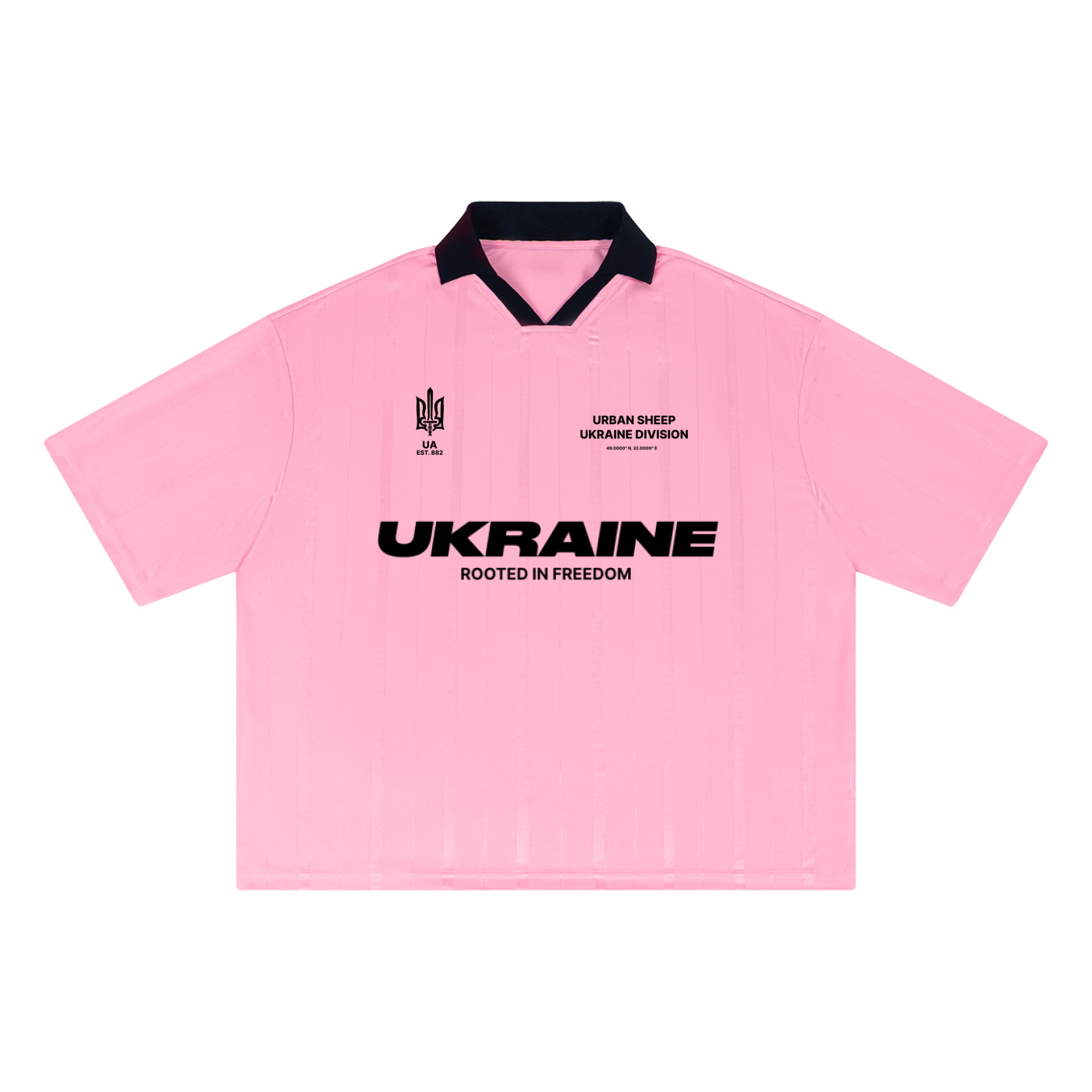"UKRAINE" Unisex Striped Boxy Soccer Jersey