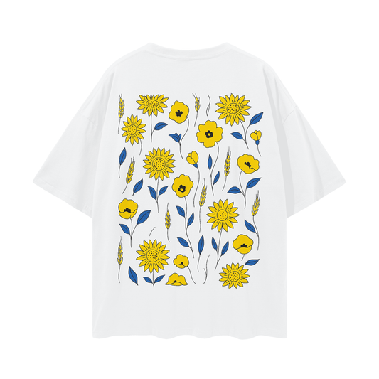"Sunflower" (back) Oversize UNISEX t-shirt 190GSM