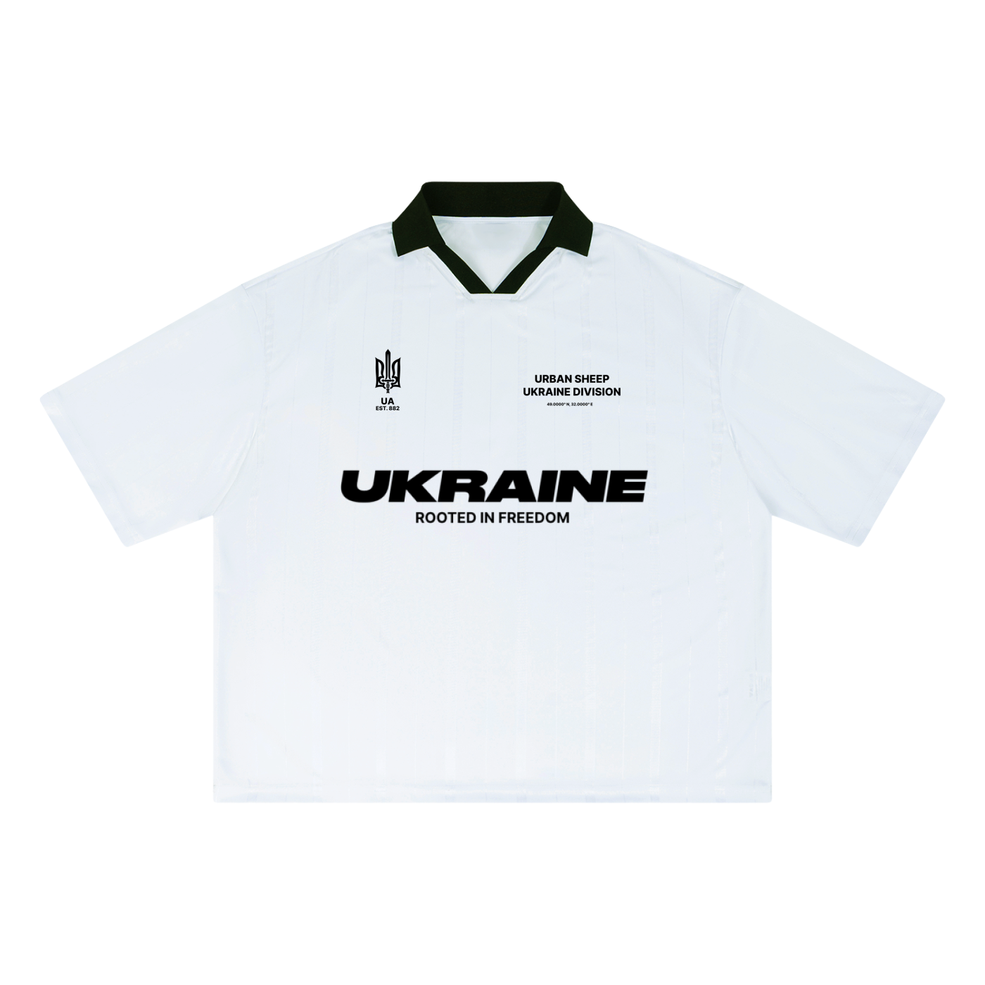 "UKRAINE" Unisex Striped Boxy Soccer Jersey