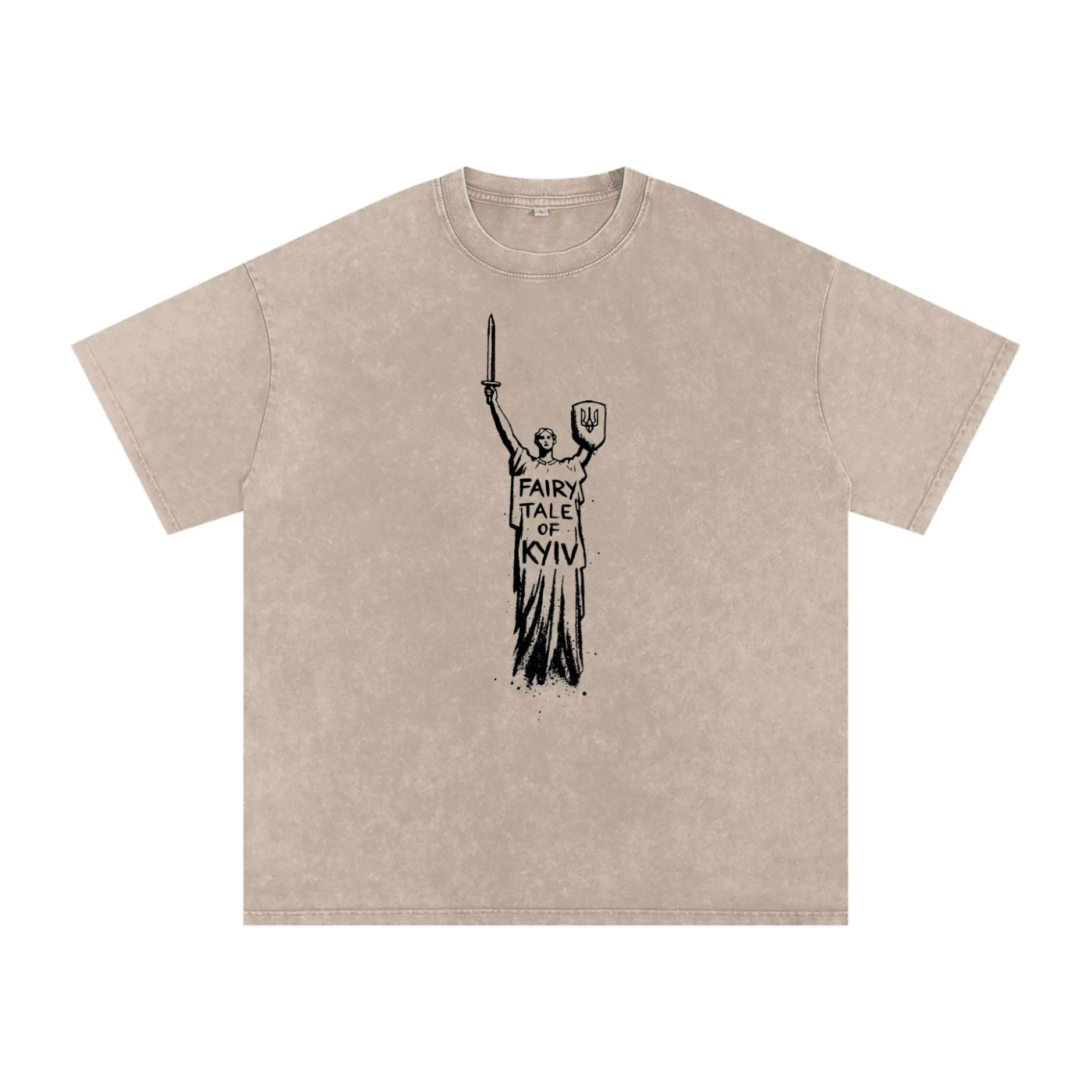 "Fairytale of Kyiv"  Snow Washed Oversized Cotton T-Shirt