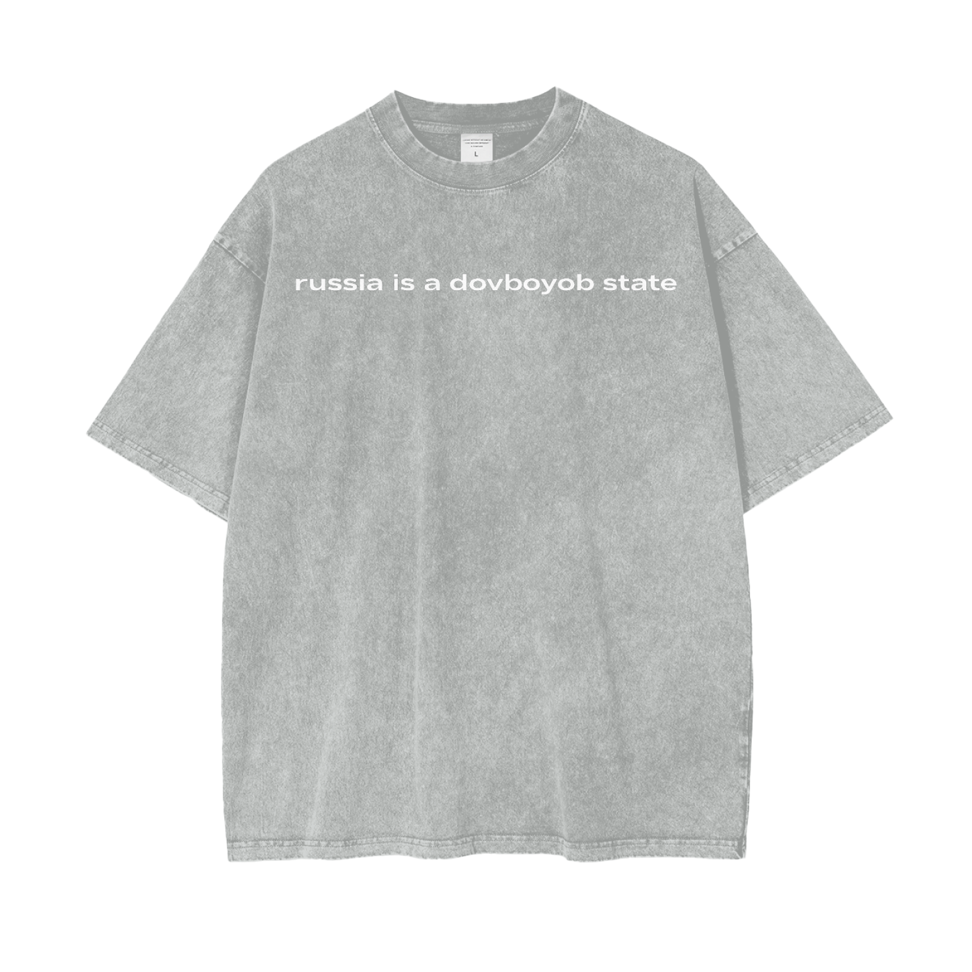Vintage Oversize T-Shirt - “russia is a dovboyob state”