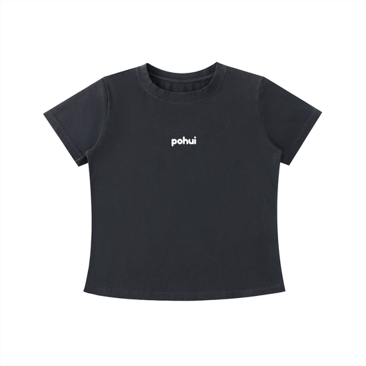 "pohui" Vintage Wash Slim Fit T-shirt
