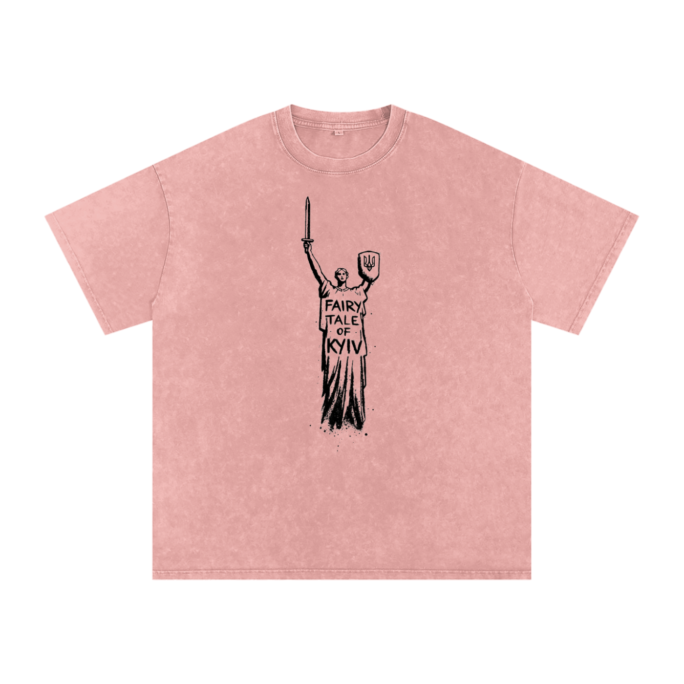 "Fairytale of Kyiv"  Snow Washed Oversized Cotton T-Shirt
