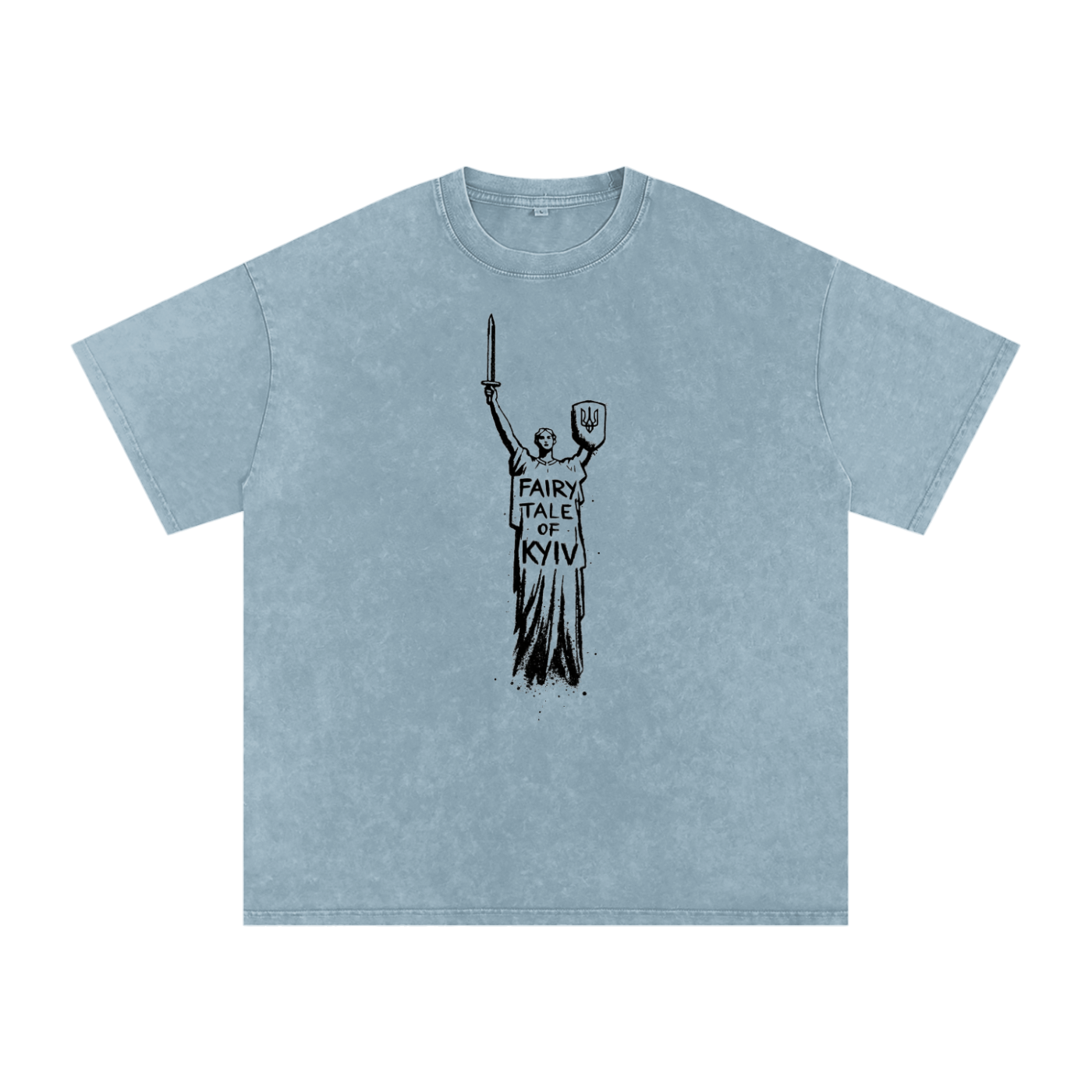 "Fairytale of Kyiv"  Snow Washed Oversized Cotton T-Shirt