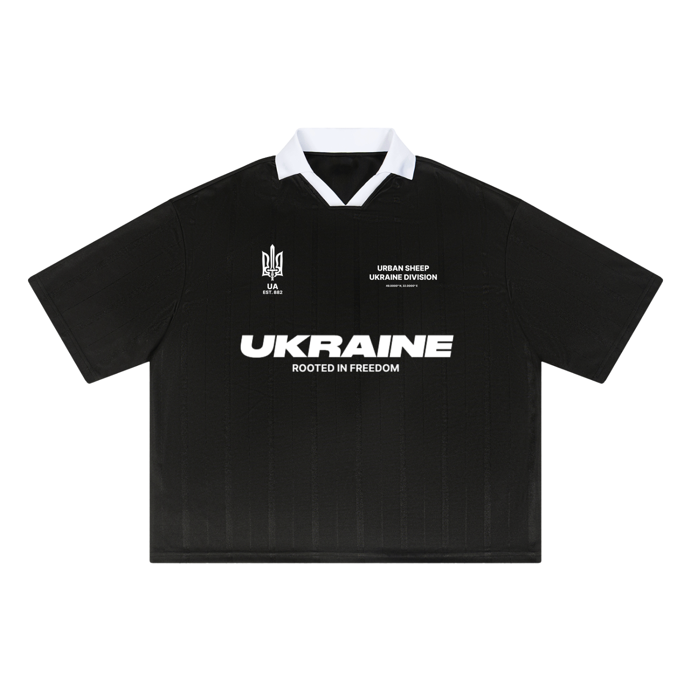 "UKRAINE" Unisex Striped Boxy Soccer Jersey
