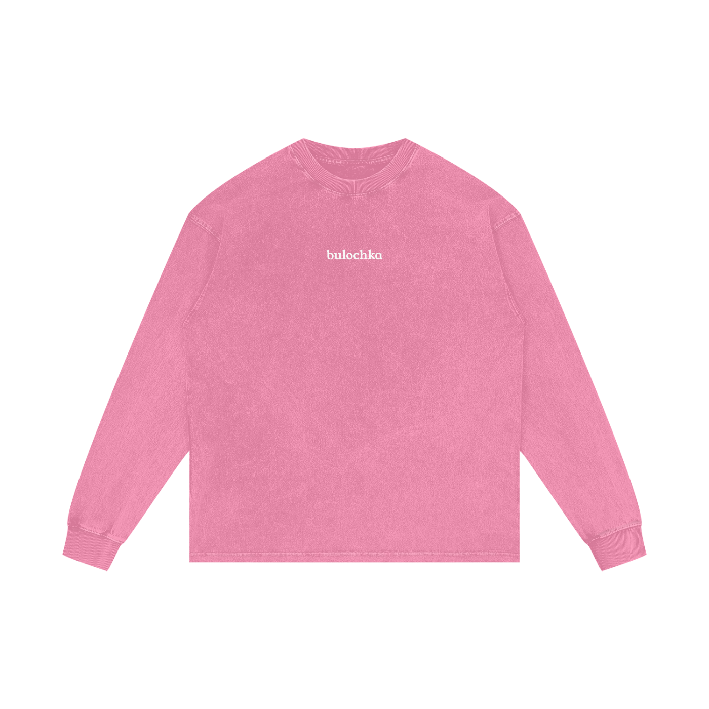 "bulochka" Acid Wash Oversize Long Sleeve T-Shirt