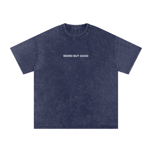 WEIRD BUT GOOD Snow Washed Oversized Cotton T-Shirt