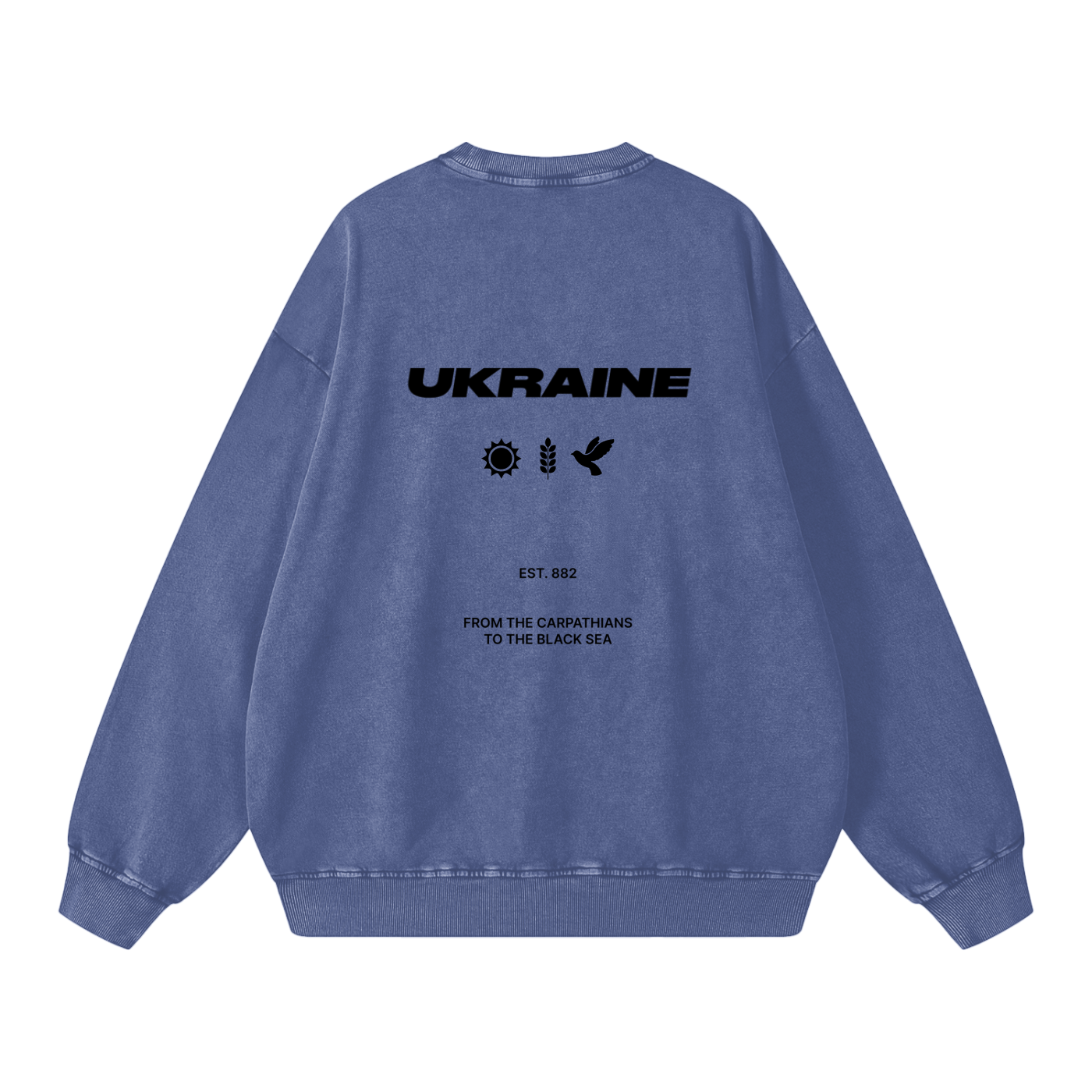 “UKRAINE 882” Snow Washed Oversized Sweatshirt