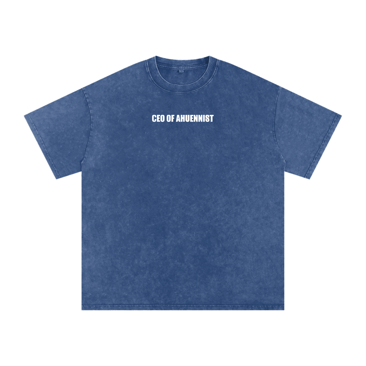 "CEO OF AHUENNIST" Snow Washed Oversized Cotton T-Shirt