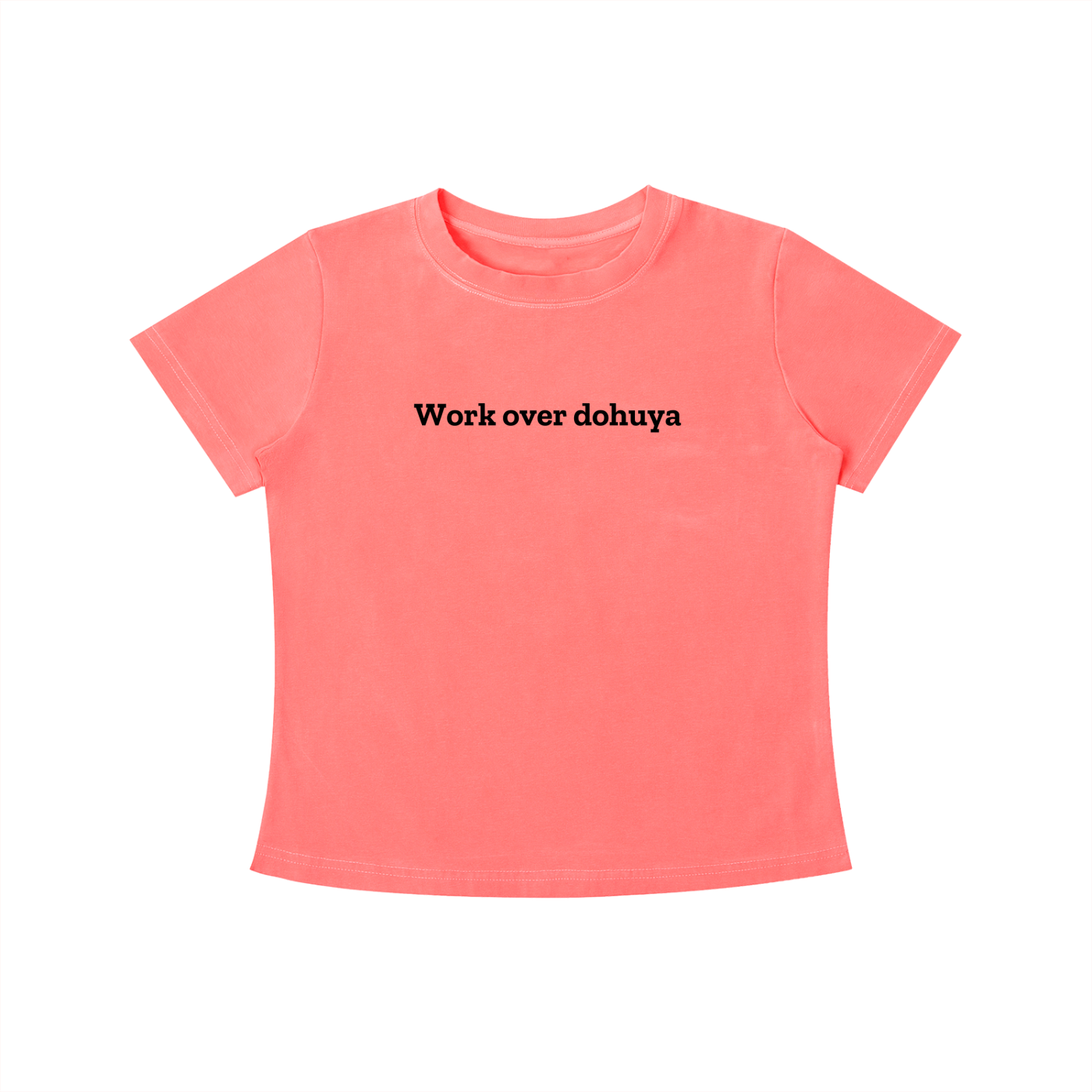 “Work over dohuya” Vintage Wash Slim Fit T-shirt