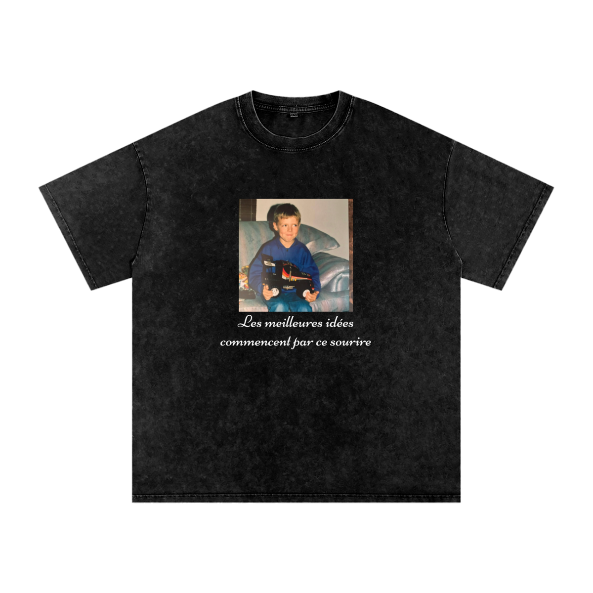 Snow Washed Oversized Cotton T-Shirt