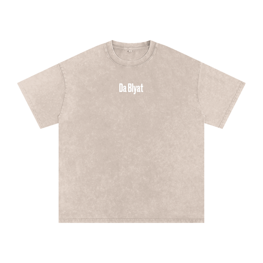 "Da Blyat" Snow Washed Oversized Cotton T-Shirt