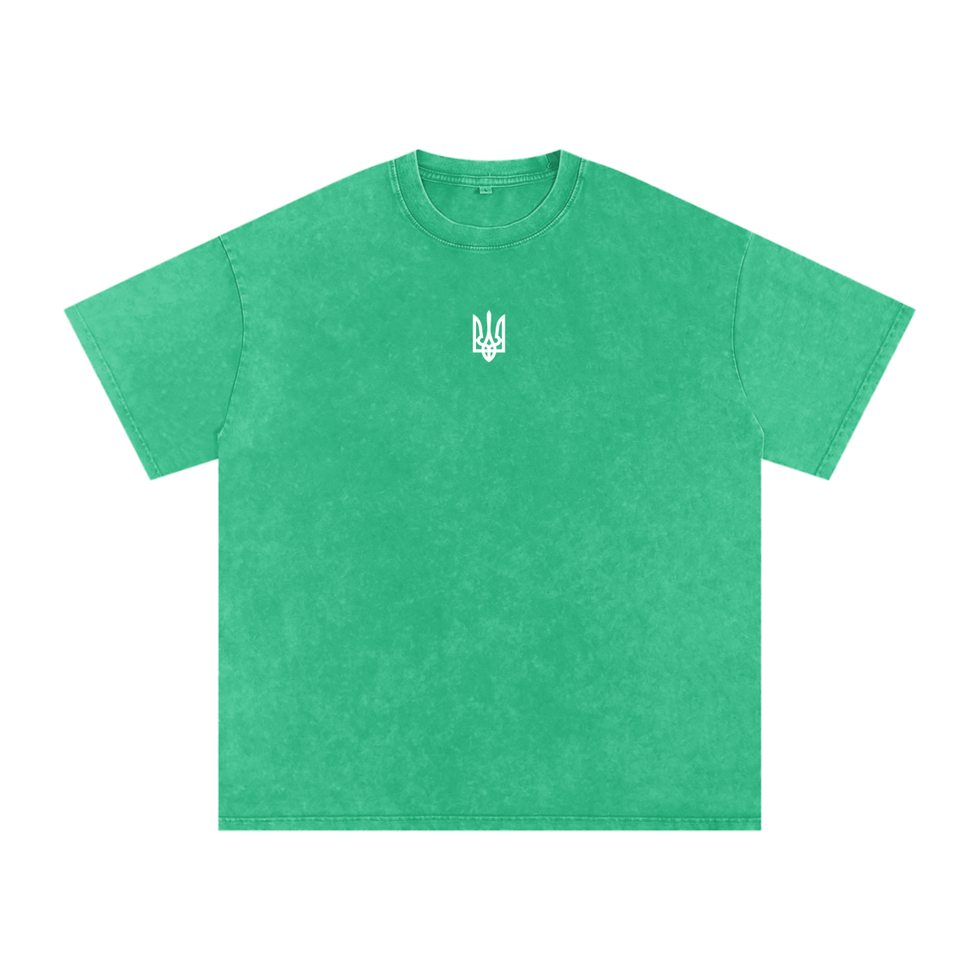 "Тризуб" Snow Washed Oversized Cotton T-Shirt
