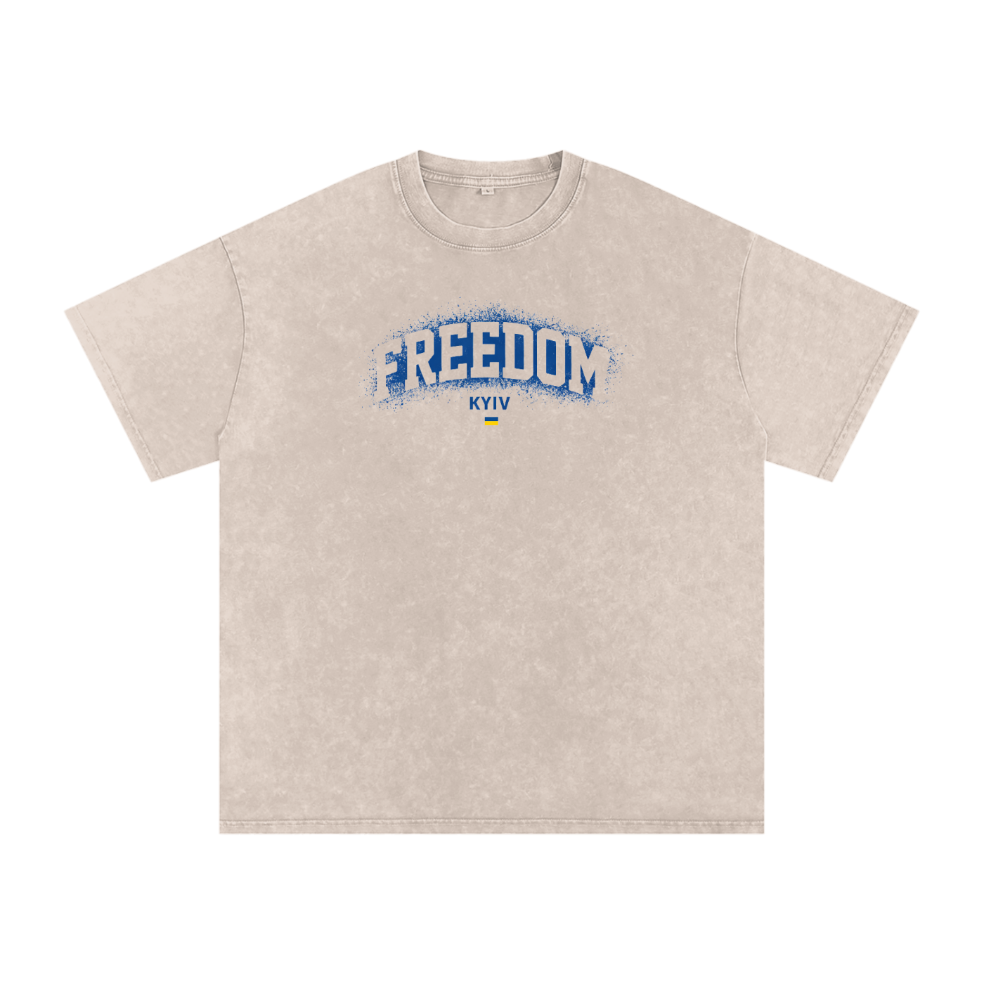 "Freedom" Snow Washed Oversized Cotton T-Shirt