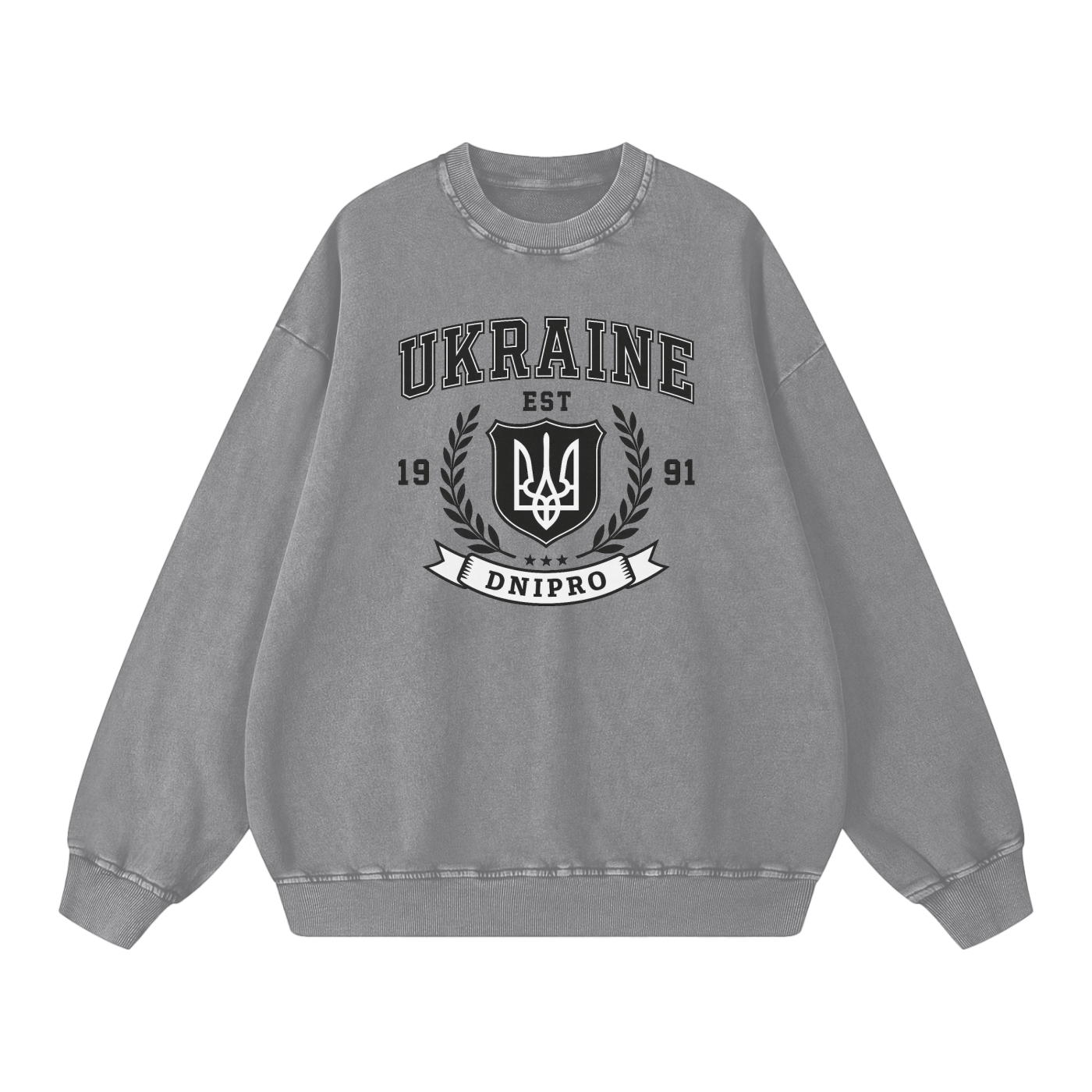 "Dnipro" Snow Washed Oversized Sweatshirt