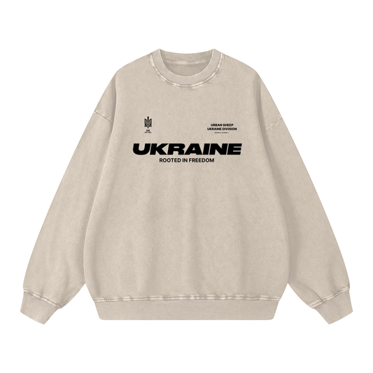 “UKRAINE 882” Snow Washed Oversized Sweatshirt