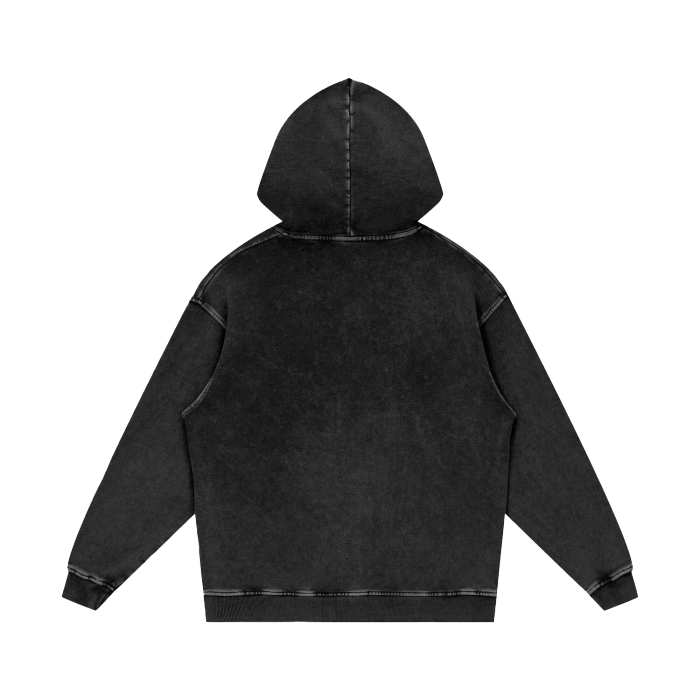 “Work over dohuya“ Acid Wash Oversize Hoodie - 420 GSM