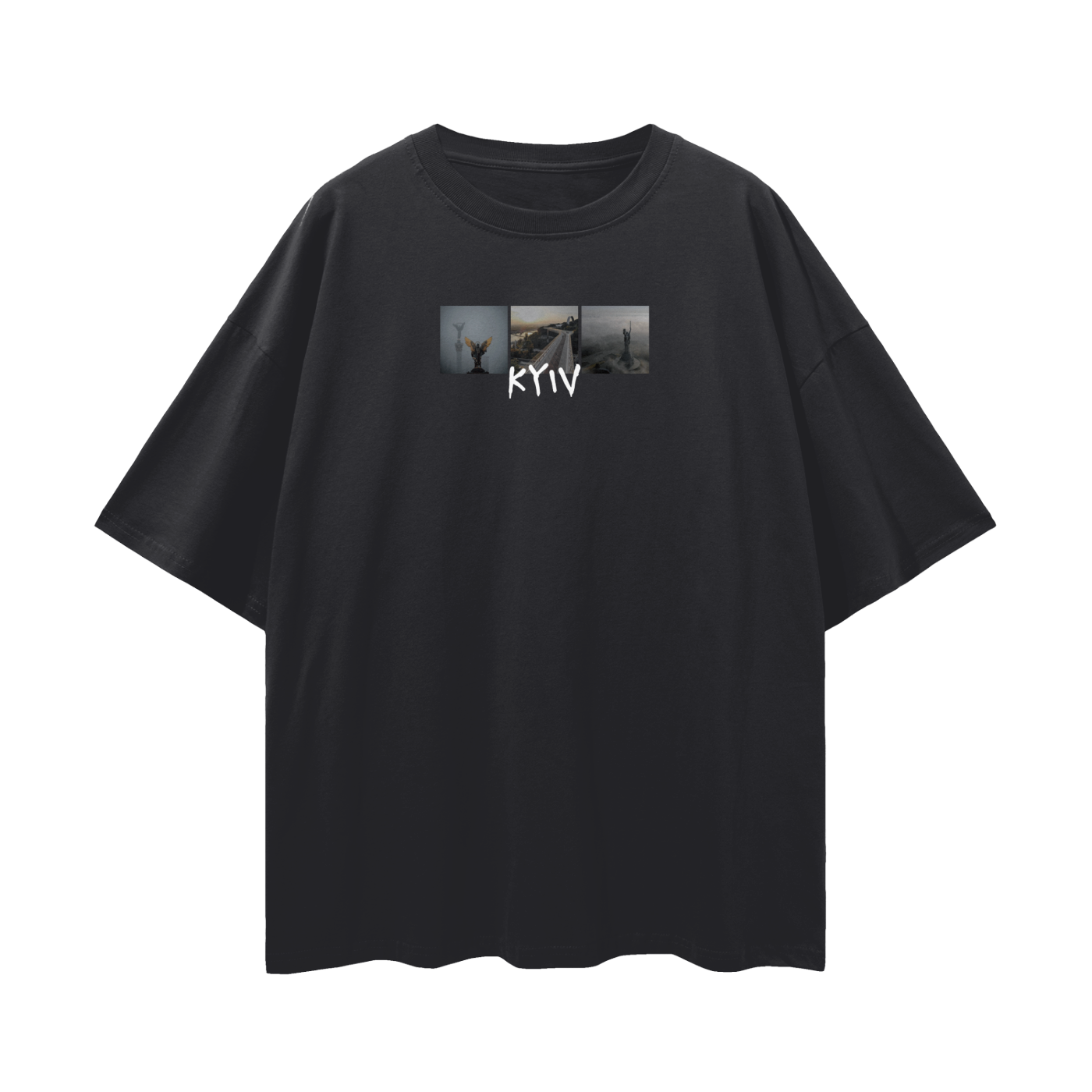 “KYIV” Oversize Deep Drop Shoulder Tee - 190 GSM