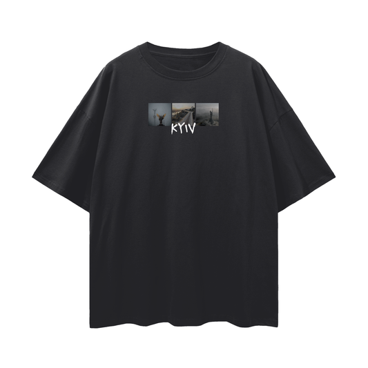 “KYIV” Oversize Deep Drop Shoulder Tee - 190 GSM