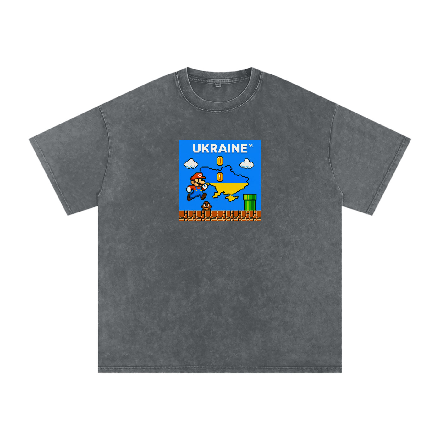 "Super Mario" Snow Washed Oversized Cotton T-Shirt