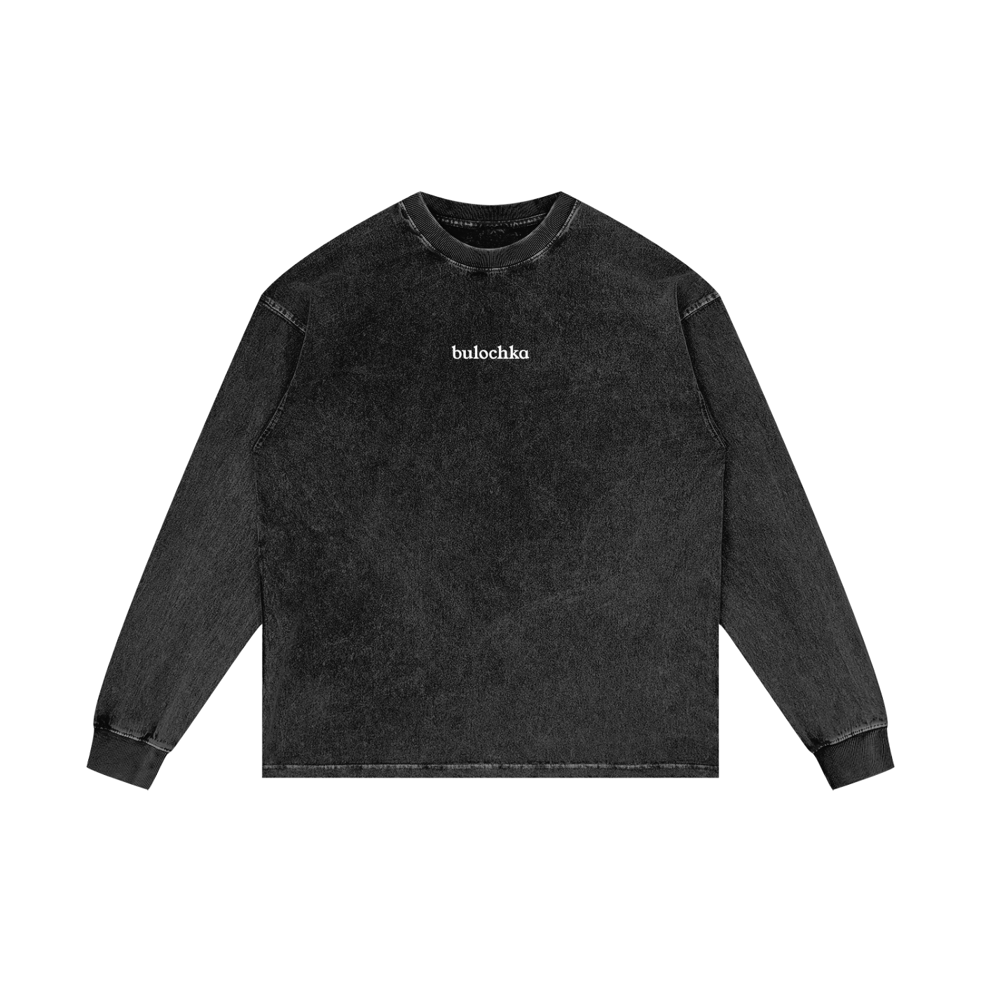 "bulochka" Acid Wash Oversize Long Sleeve T-Shirt