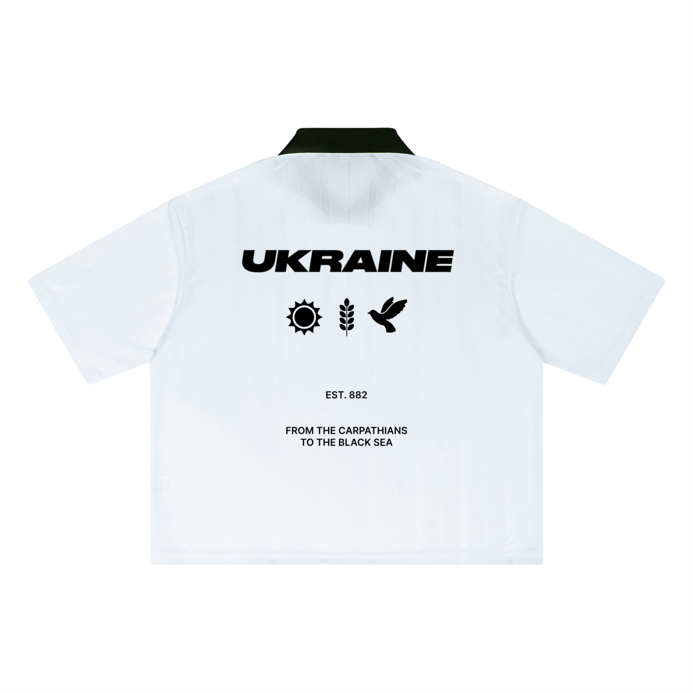 "UKRAINE" Unisex Striped Boxy Soccer Jersey