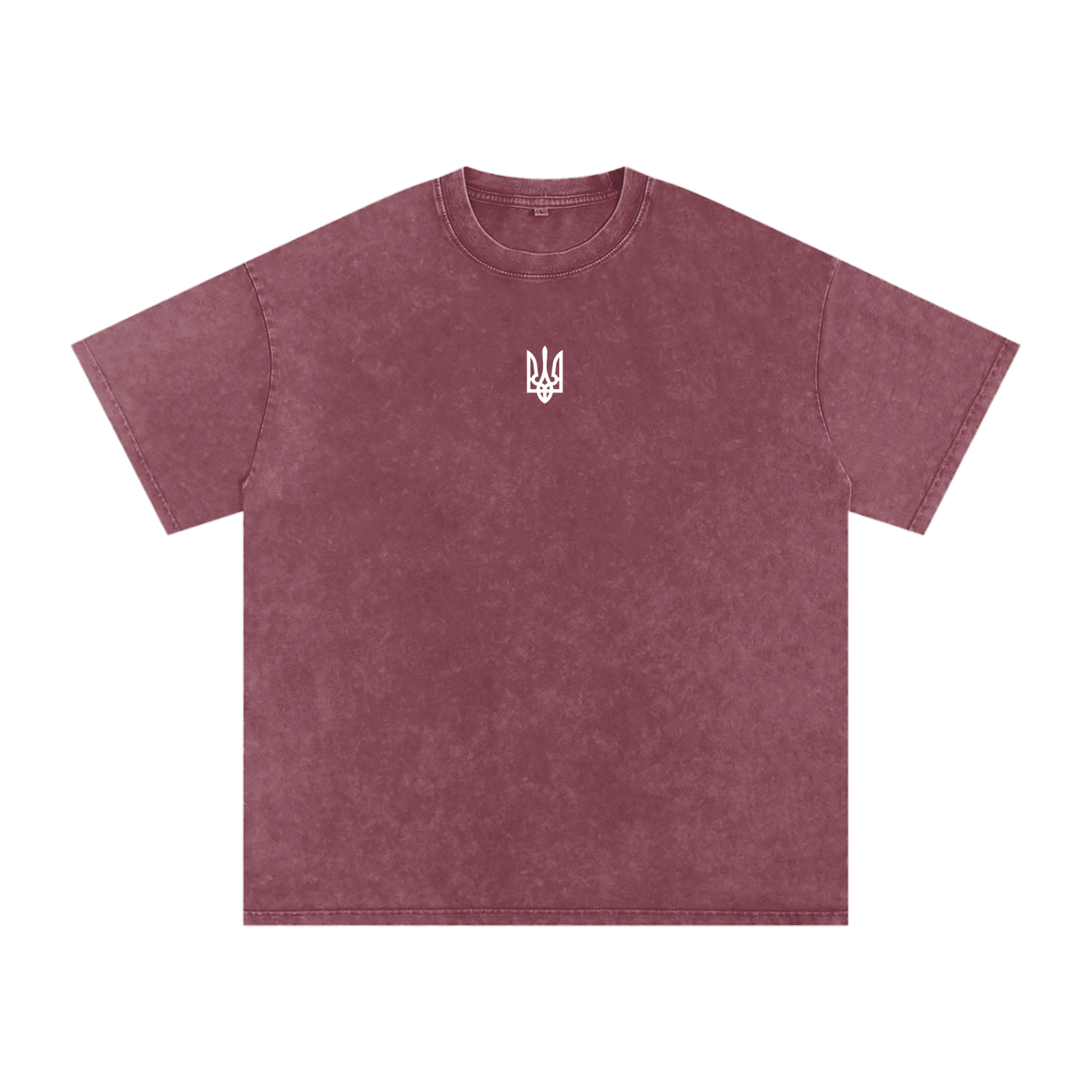 "Тризуб" Snow Washed Oversized Cotton T-Shirt