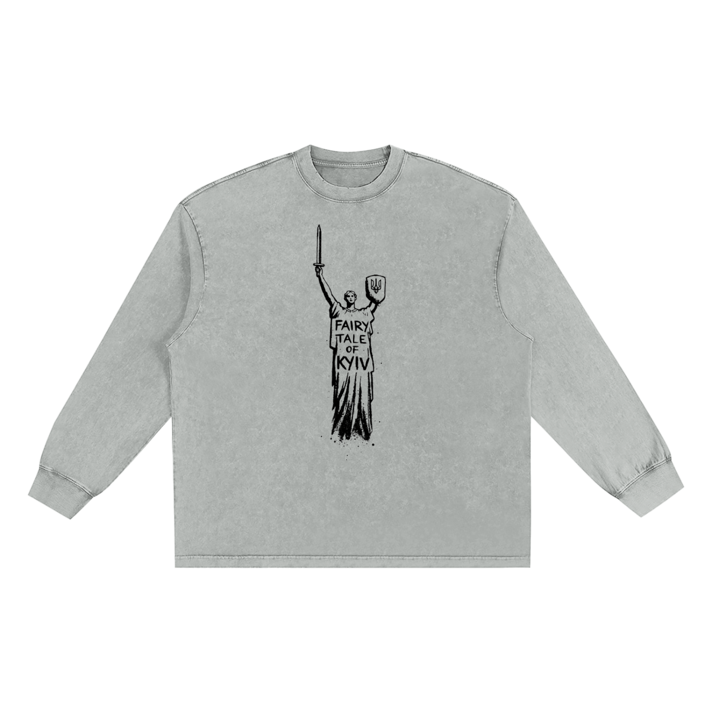"Fairytale of Kyiv" Snow Washed Frayed Edge T-Shirt
