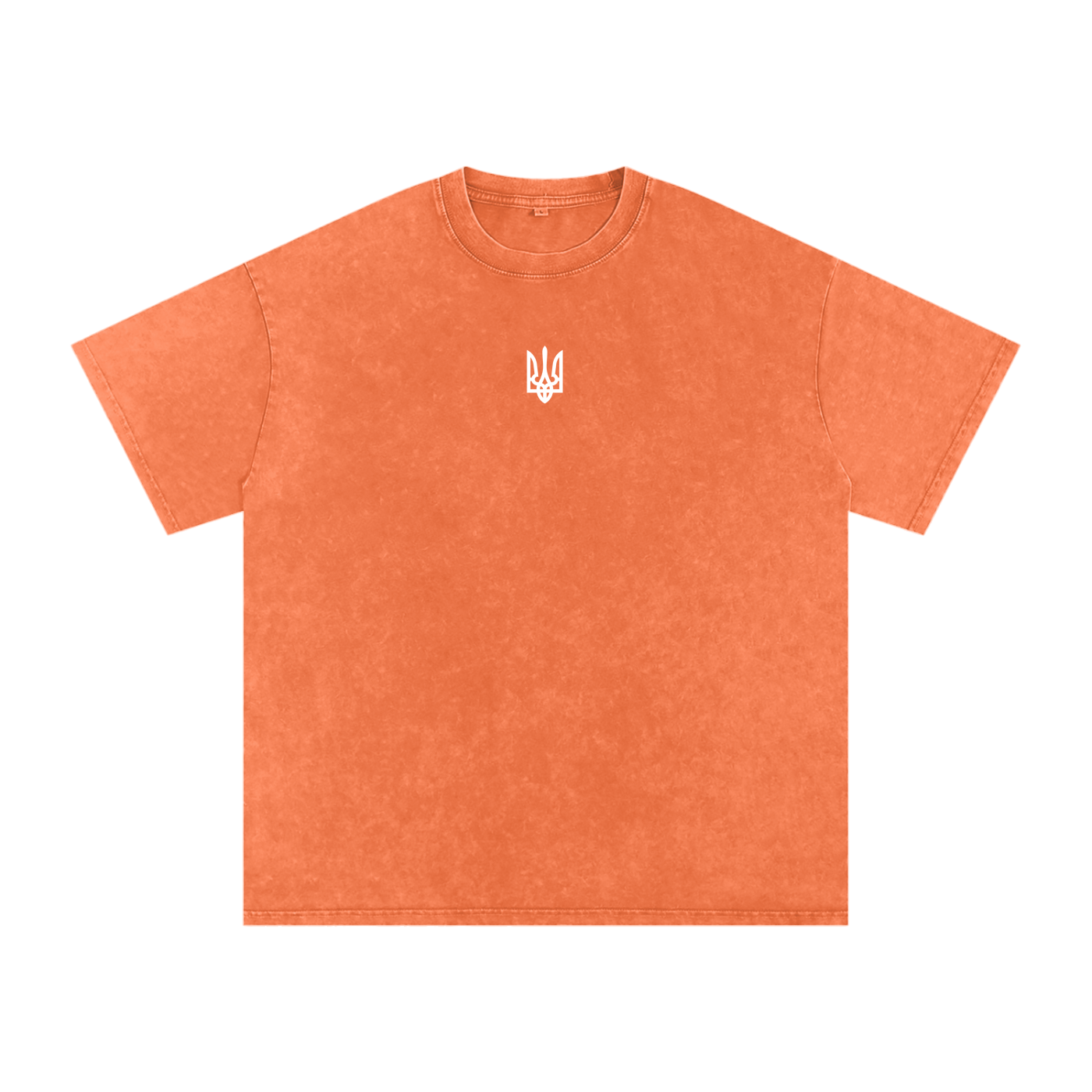 "Тризуб" Snow Washed Oversized Cotton T-Shirt