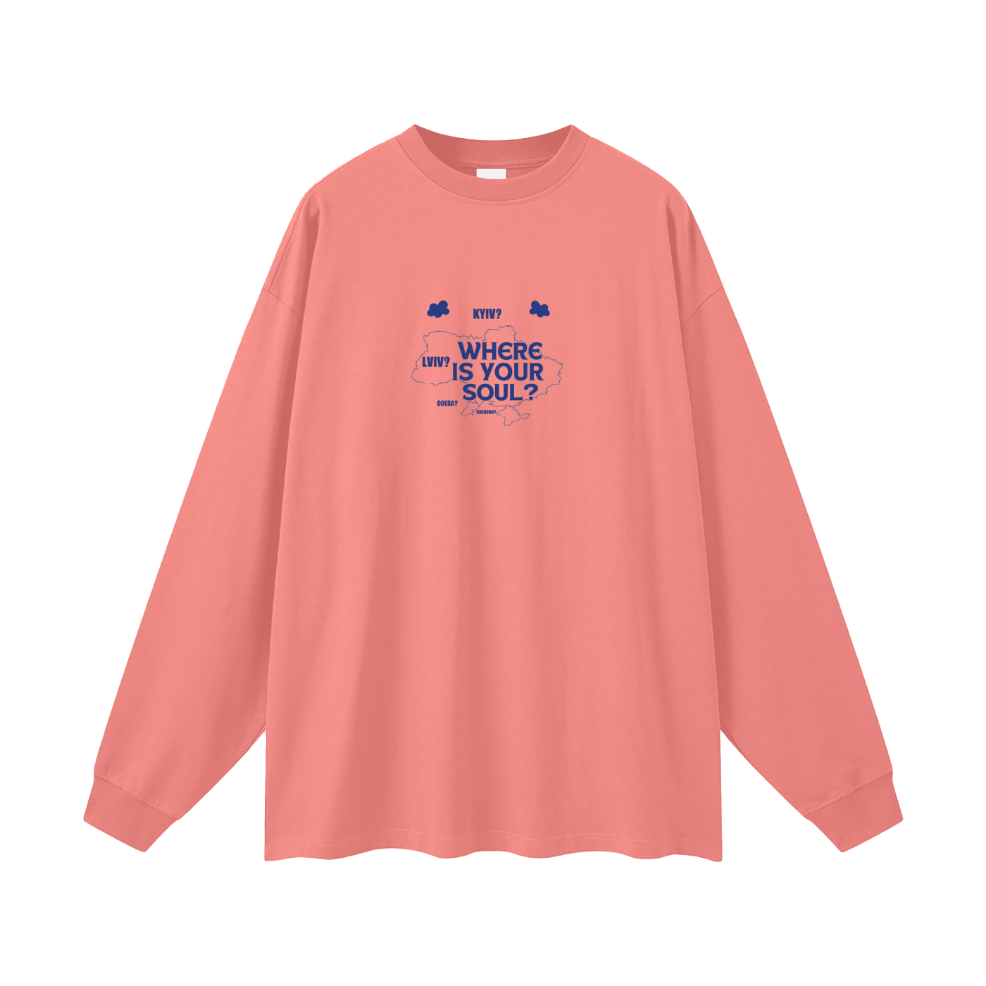 "Where is your soul?" Oversized Unisex Long Sleeve T-Shirt