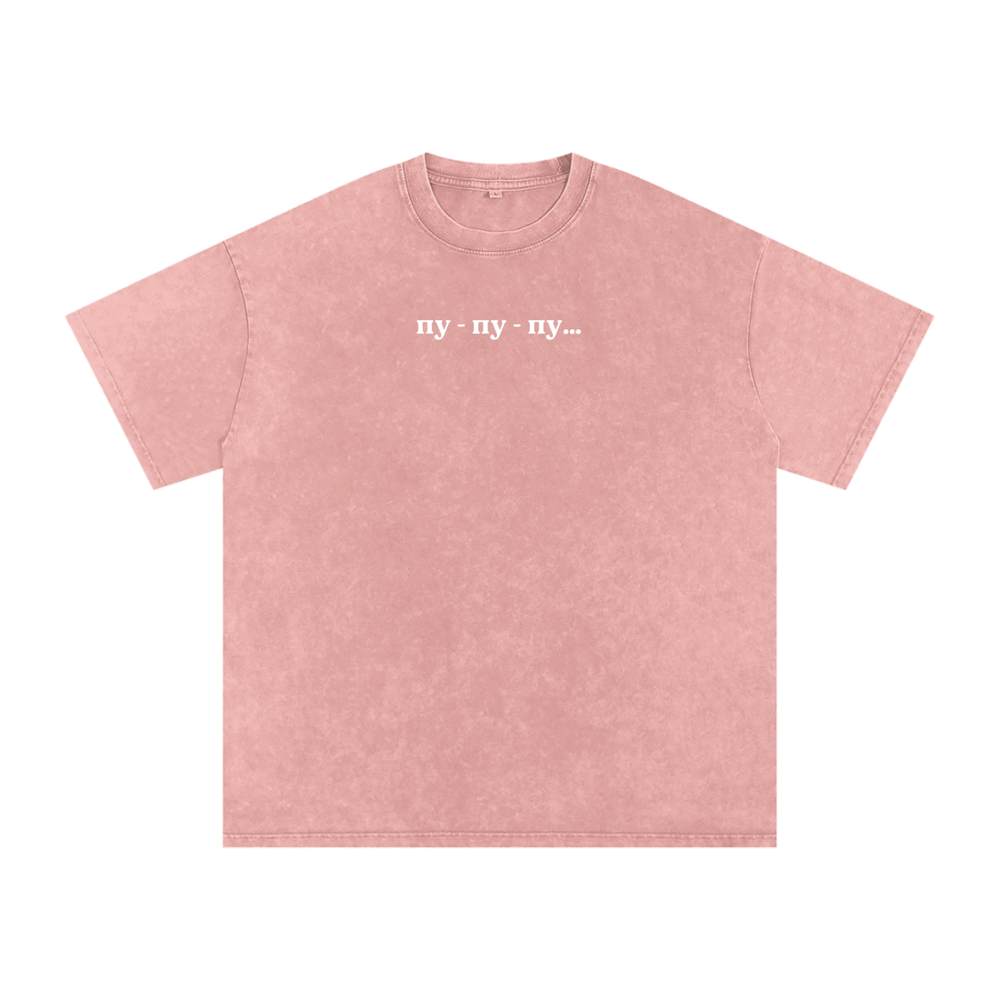 "пу-пу-пу" Snow Washed Oversized Cotton T-Shirt