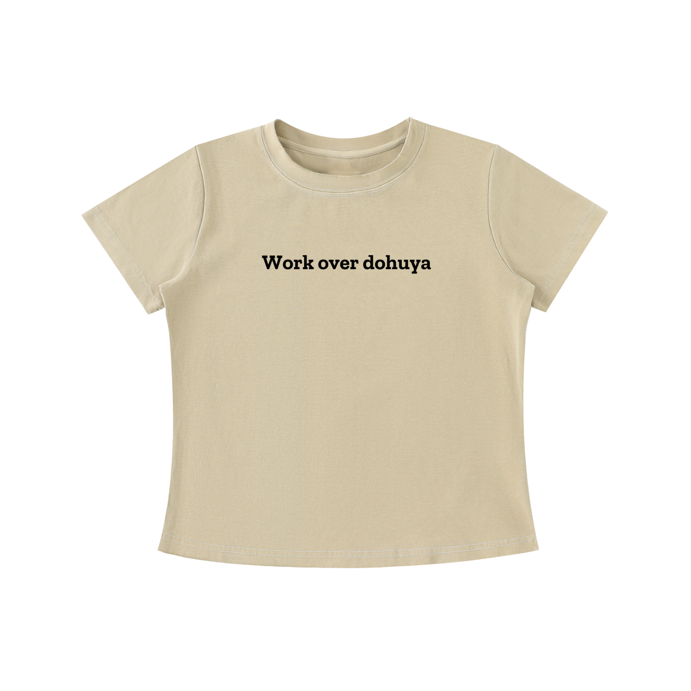 “Work over dohuya” Vintage Wash Slim Fit T-shirt